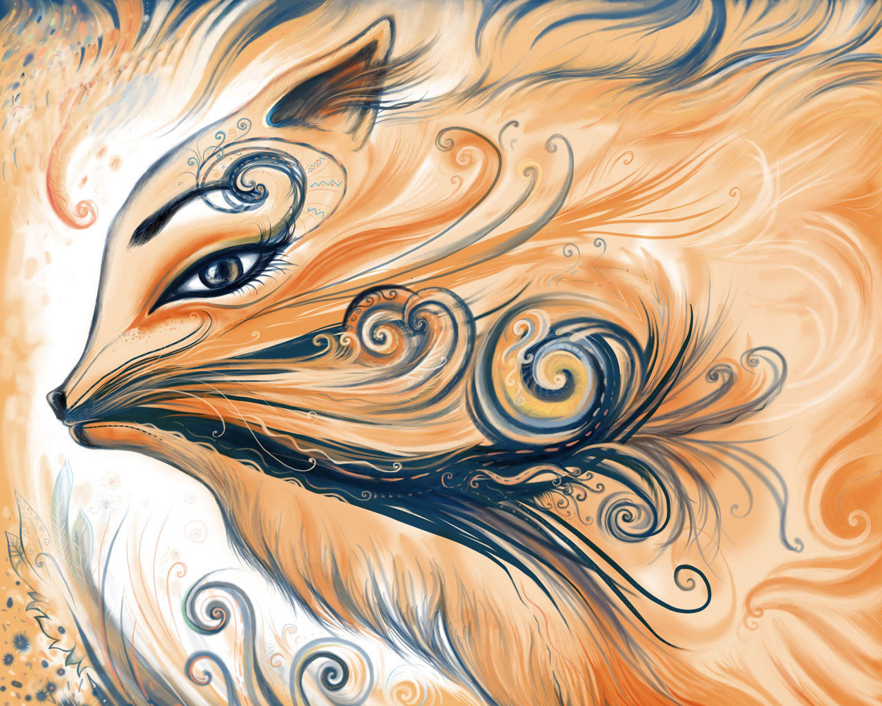 Desktop Wallpaper Gallery 3d Art Fox Background