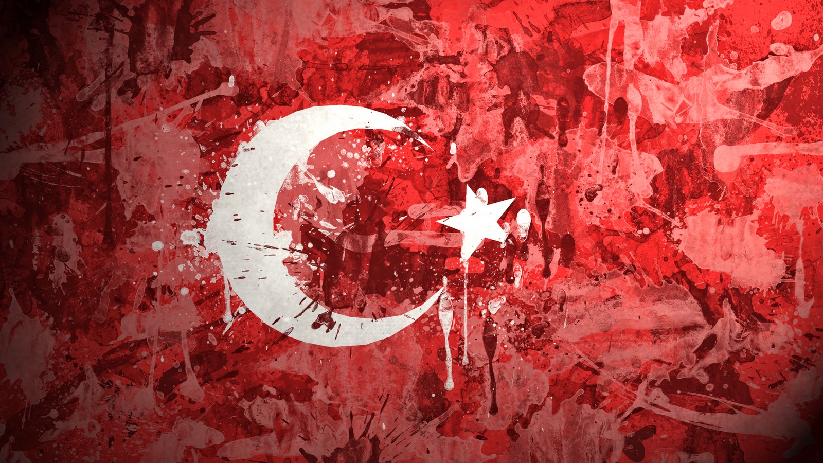 Wallpaper HD Turkey Flag Paint Drawn Fond D Cran