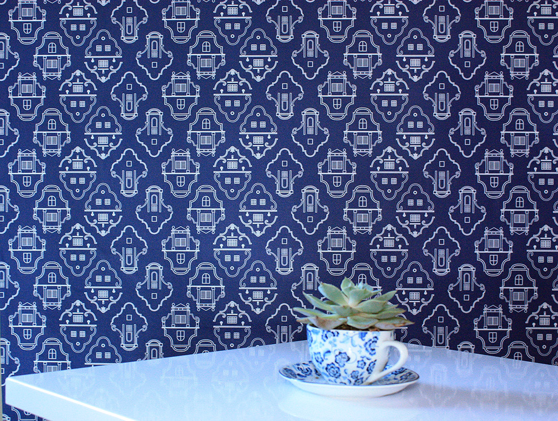 Cape Dutch Gable Pattern Design For Fabrics And Wallpaper Quagga