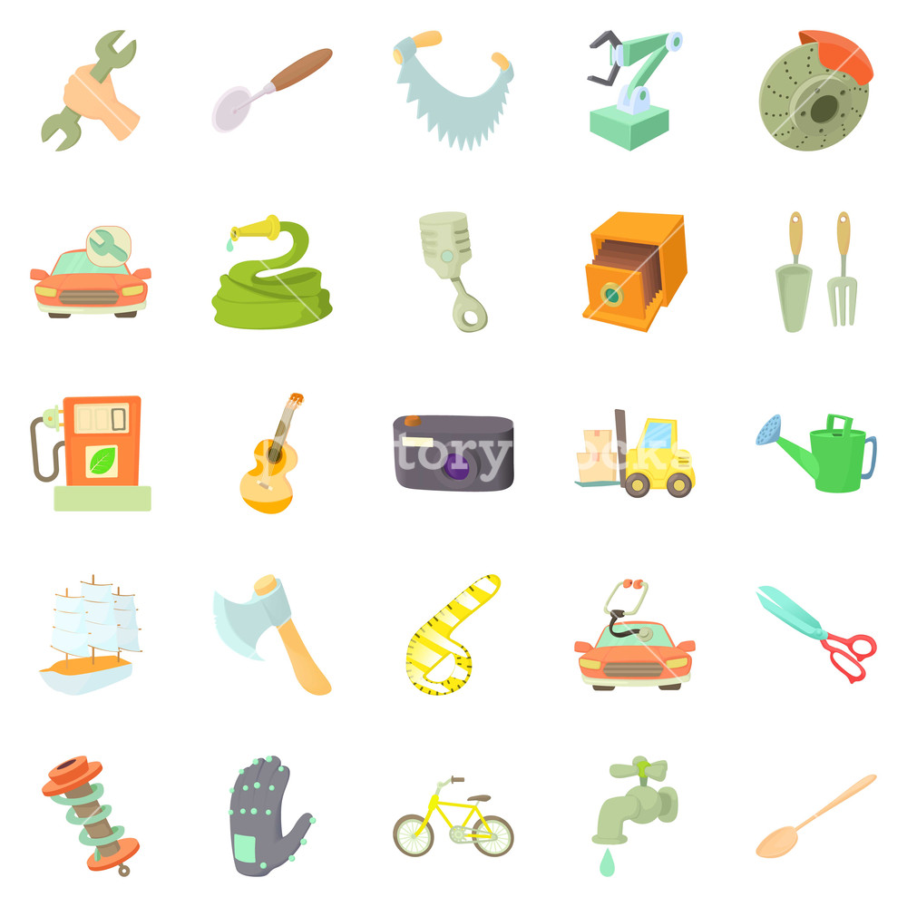 Weaver Icons Set Cartoon Of For Web Isolated