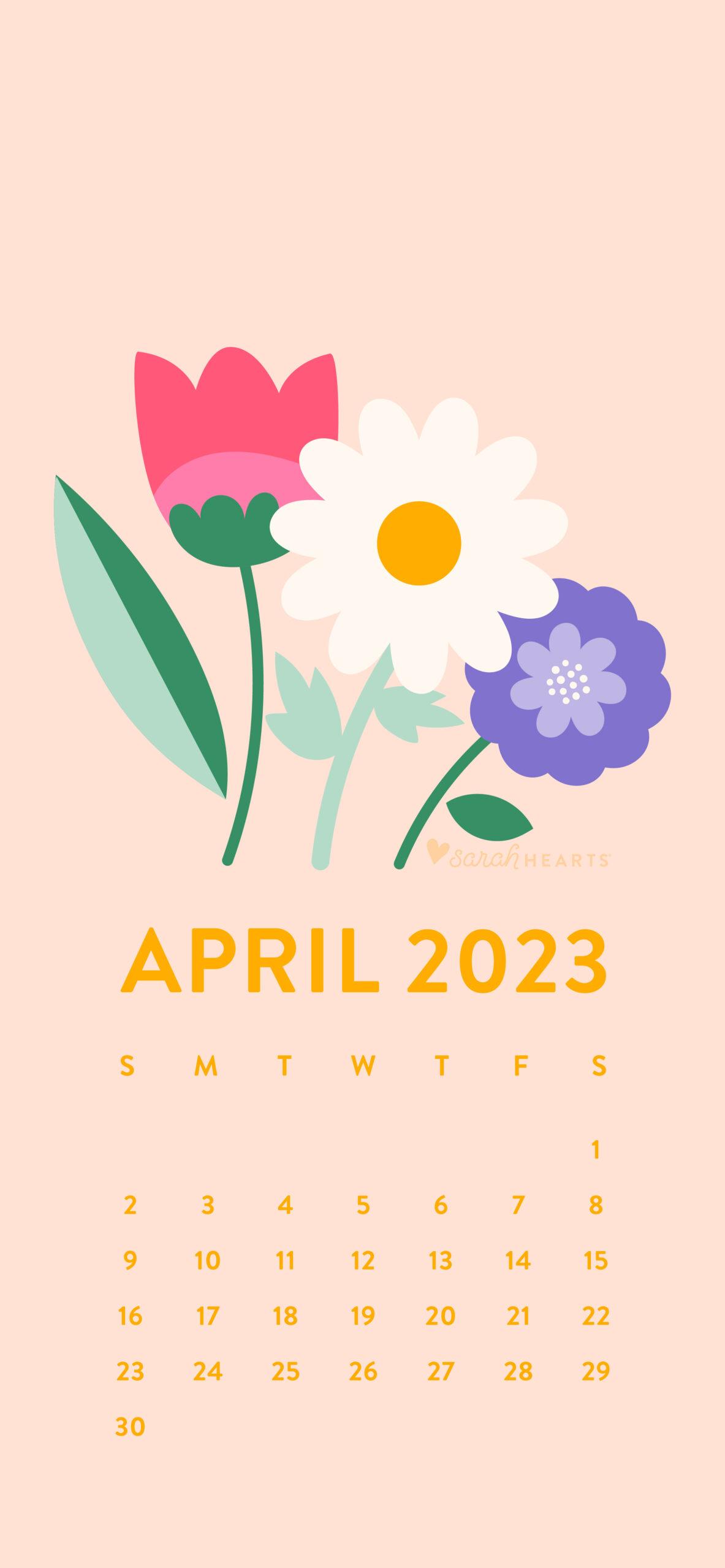 April Calendar Wallpaper Sarah Hearts
