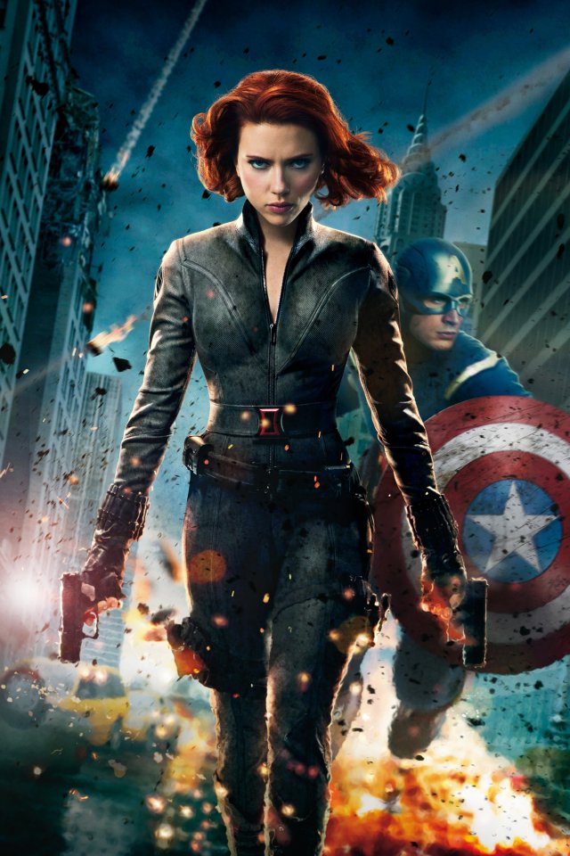 The Avengers Black Widow iPhone Wallpaper