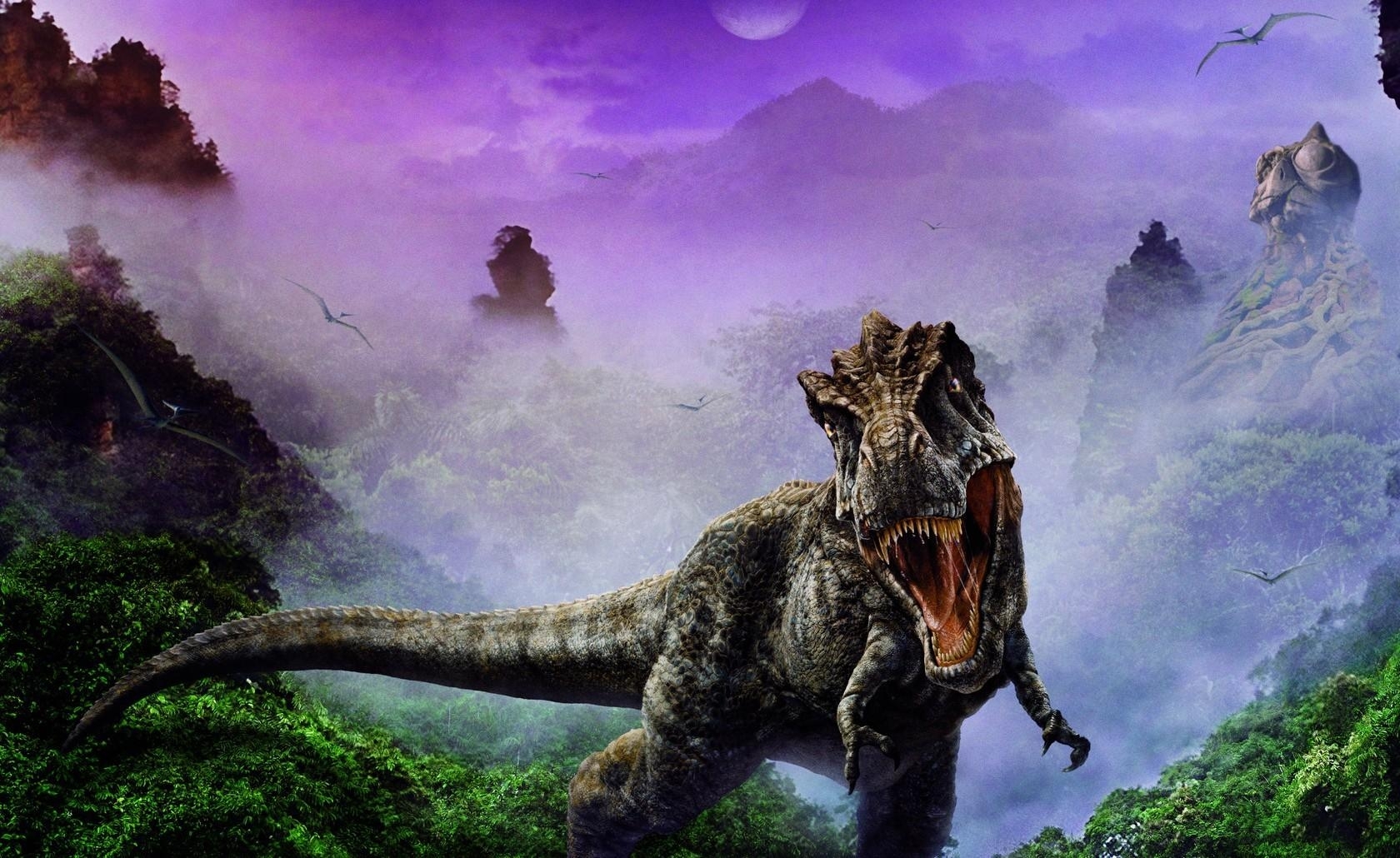 Dinosaur Jaws Fangs Fog Wallpaper