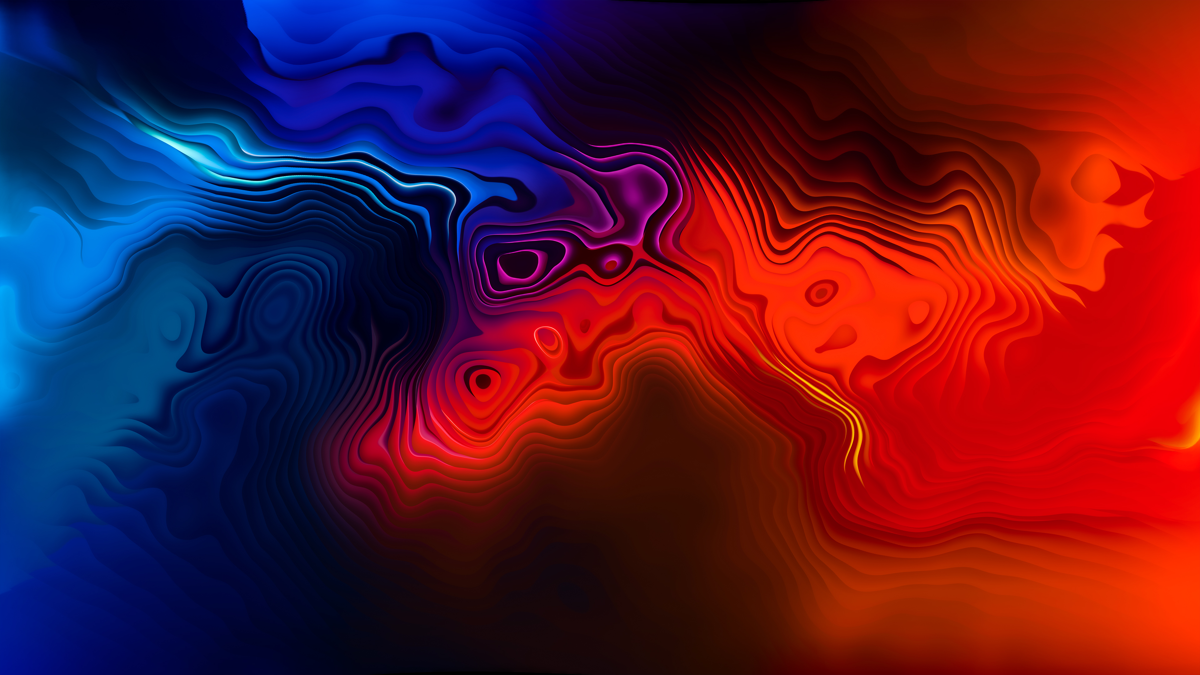 Three Colour Mix Abstract 4k Wallpaper HD Image