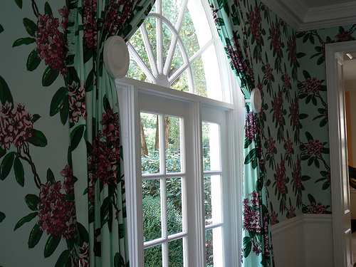 The Greenbrier Rhodo Wallpaper Curtains Actual Rhodos