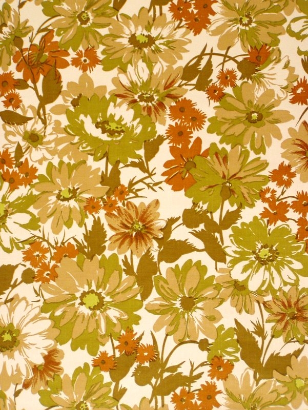 Vinyl Wallpaper With Floral Pattern From The 70s