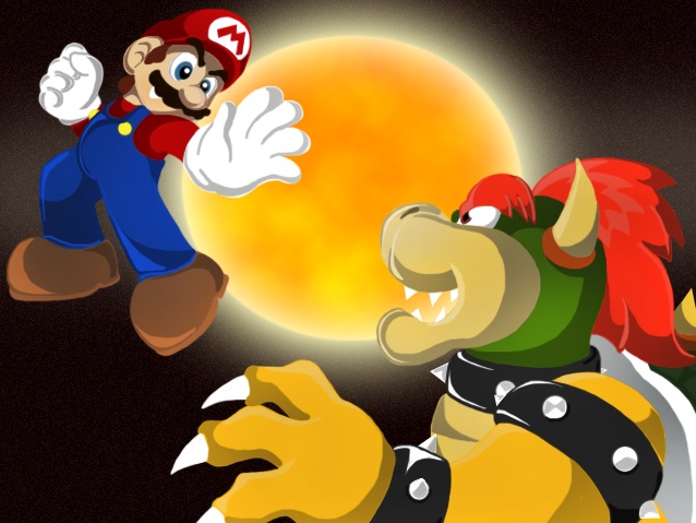 Mario Vs Bowser by Mama Mario64 638x479