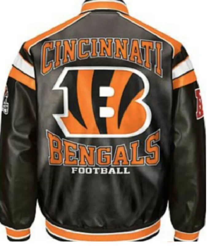 Orange Black Cincinnati Bengals Leather Jacket Wallpaper