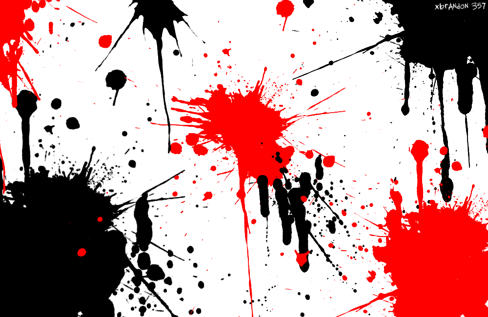 Paint Splatter Black Red