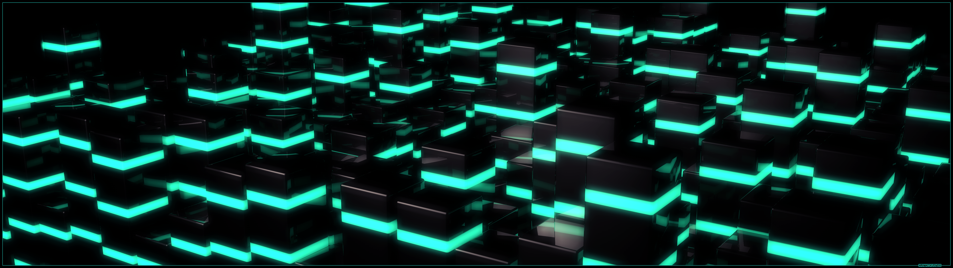Abstract C4D Dualscreen wallpaper 3840x1080 by xCustomGraphix on