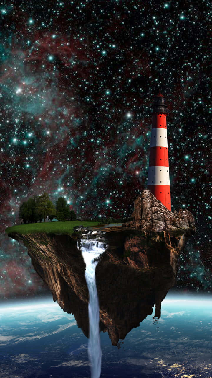 Floating Island Background Wallpaper