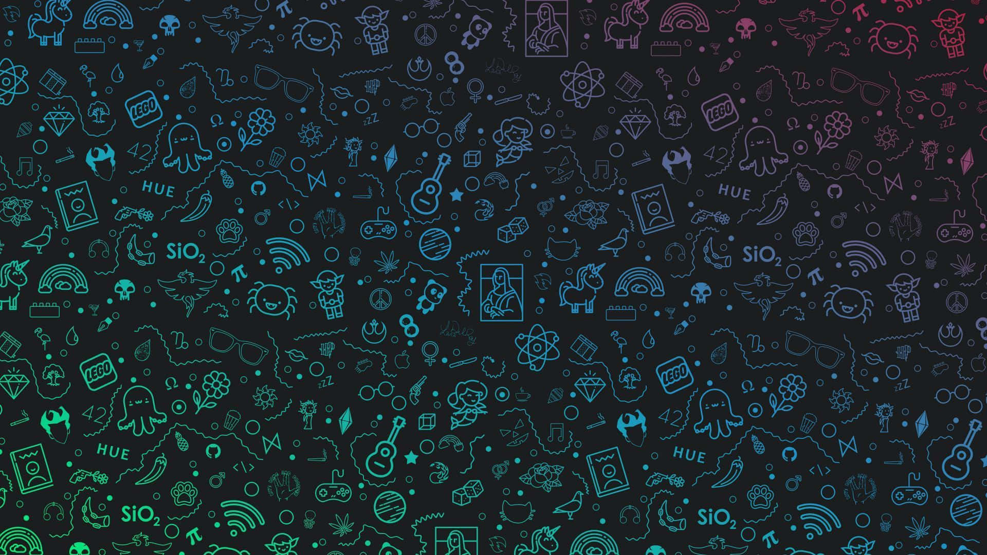 Colourful Aesthetic Doodles Wallpaper