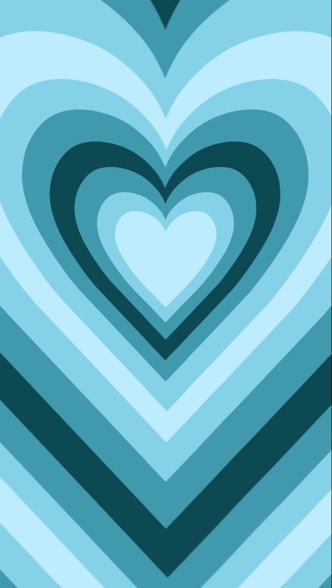 Retro Heart Wallpaper Blue Fondos De Pantalla iPhone