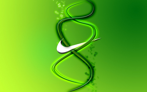 Nike Logo Green Wallpaper Evaluating Environmental