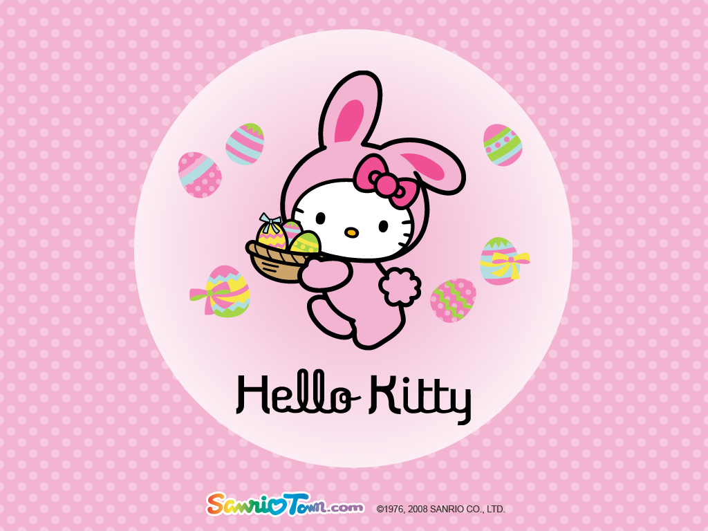 Hello Kitty Easter Desktop Wallpaper Background Jpg
