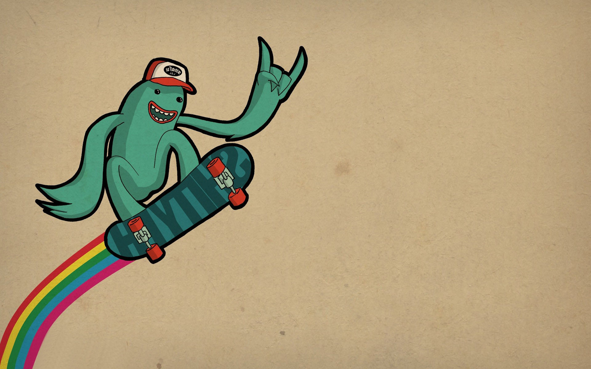 Skateboarding Frog Wallpaper