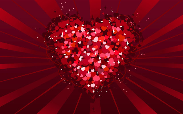 Free download Rode liefdes wallpaper met een groot hart bestaande uit ...