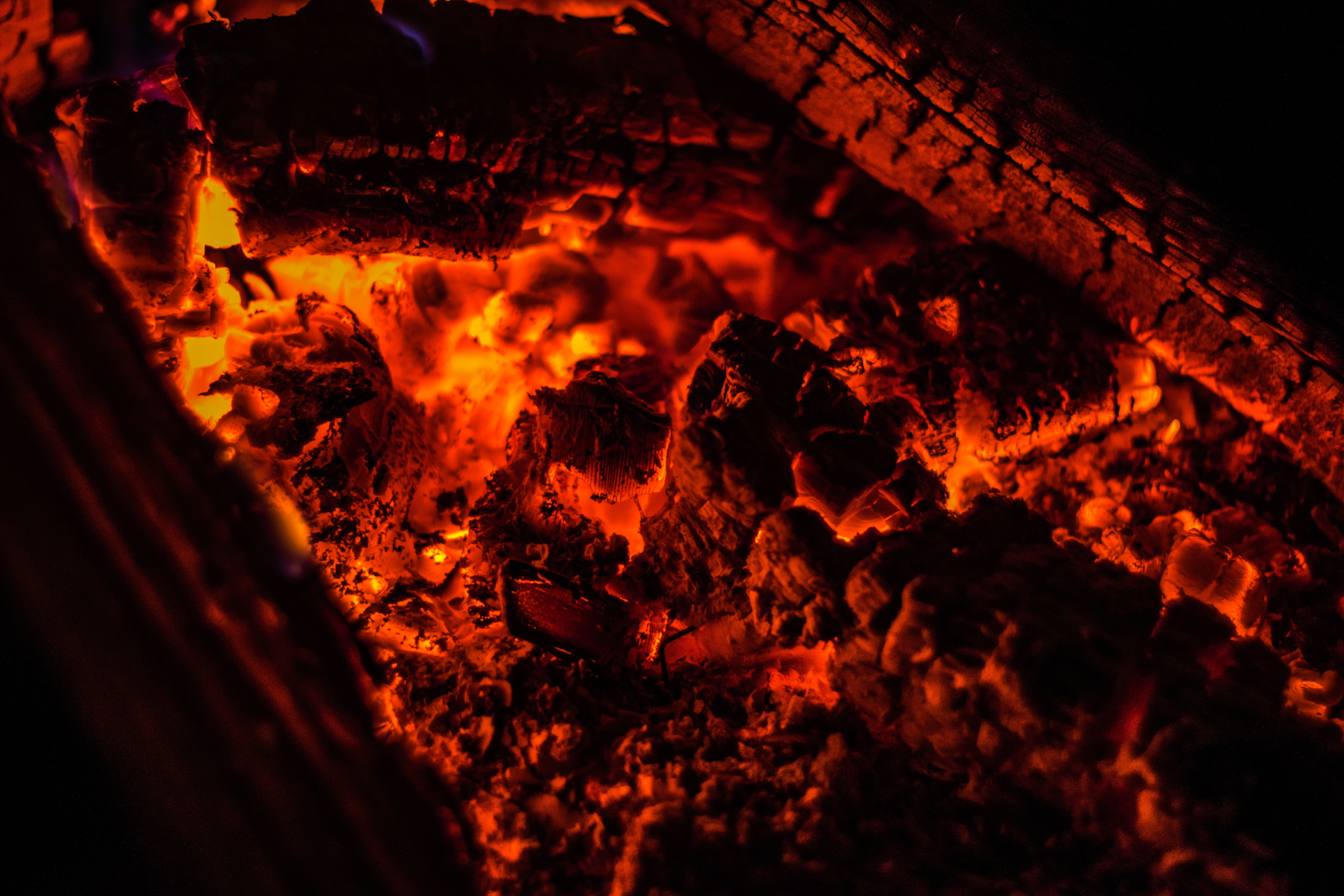 Wallpaper Bonfire Ash Fire Coals Smoldering