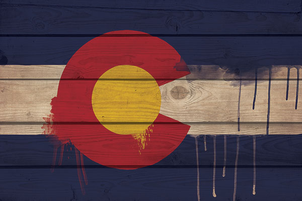 Isart Flags Collection Colorado Flag Wood Planks With Paint