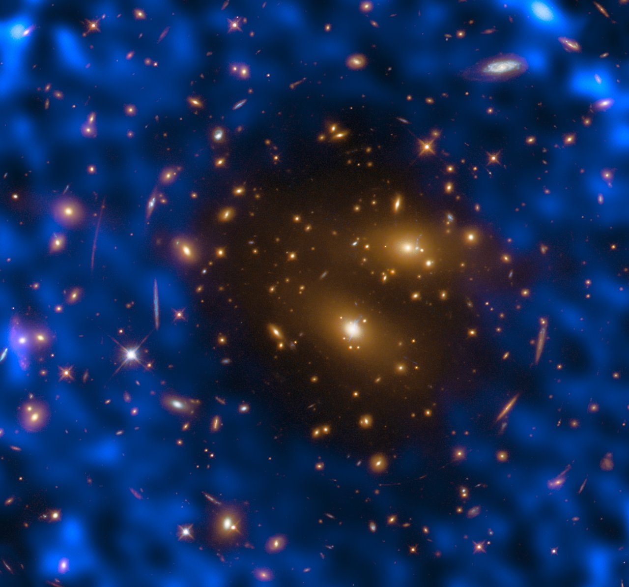 Hubble Alma Cooperate On Galaxy Cluster And Cosmic Background Nasa