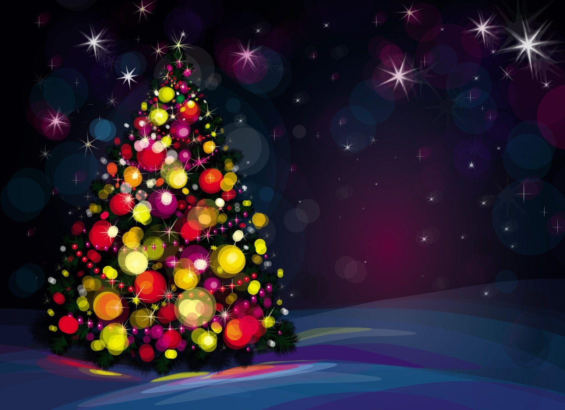 Beautiful Christmas Tree Wallpaper Merry