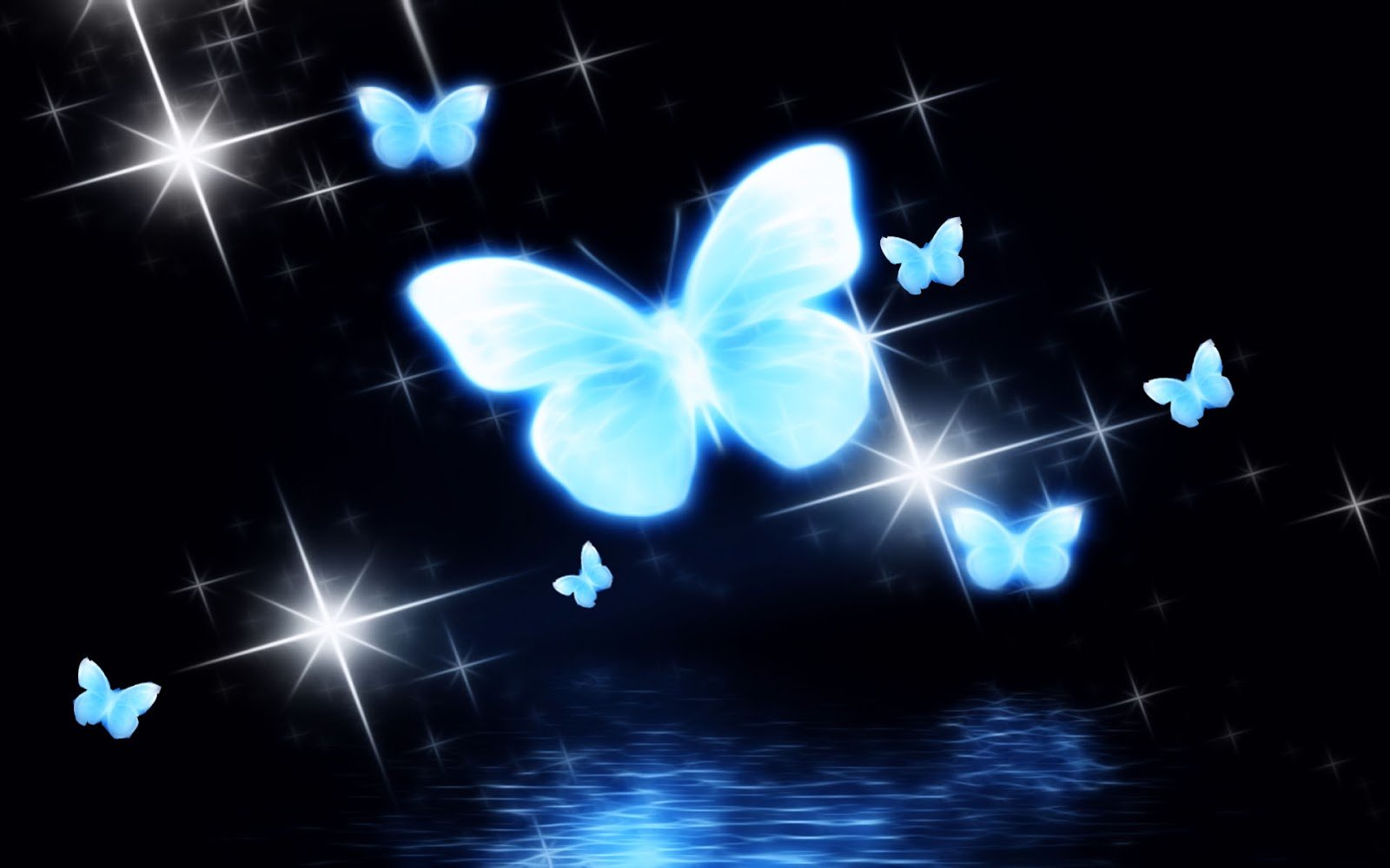 3D Butterfly Abstract 1600x1000