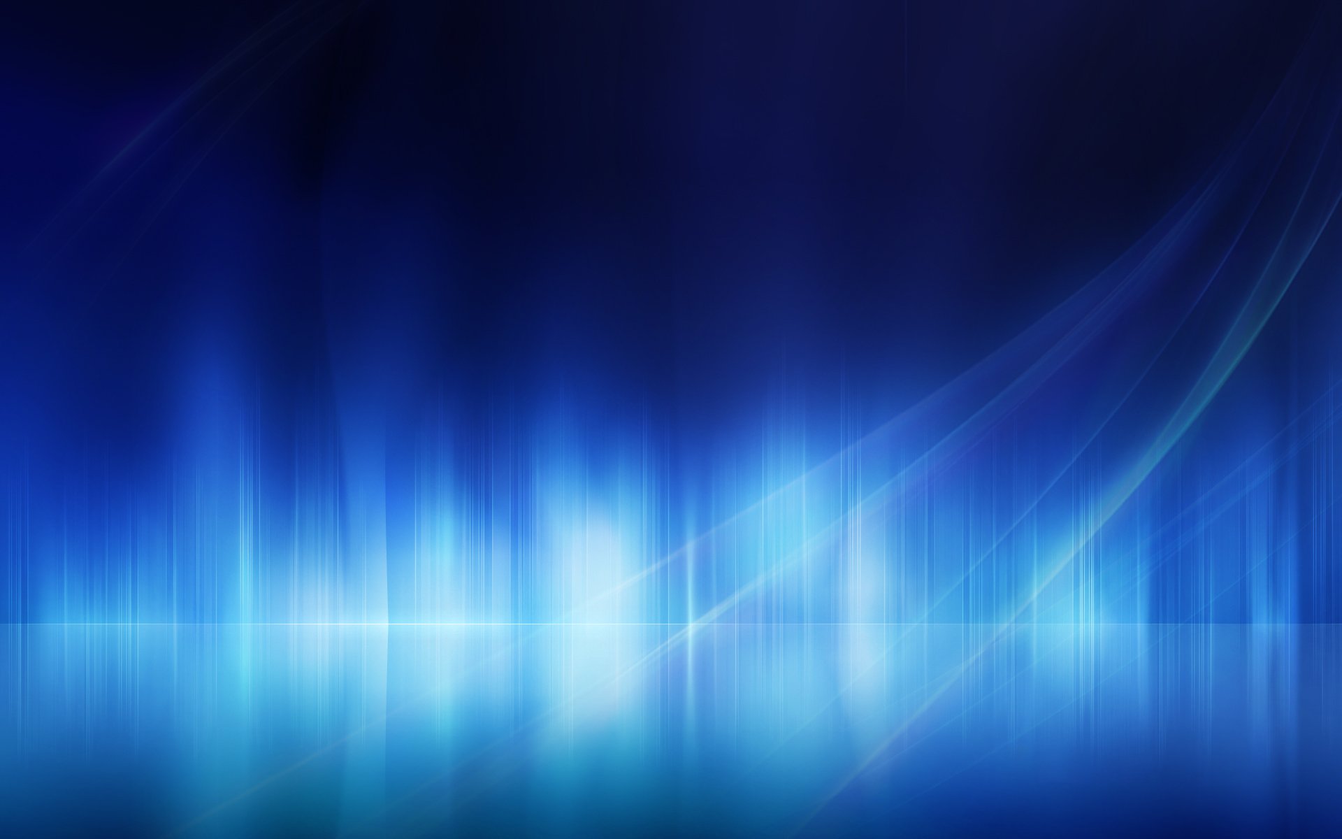 Abstract navy blue wallpaper with glowing vertical lines and a reflective surface, creating a futuristic and calming atmosphere