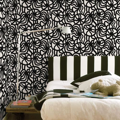 Home Wallpaper Murals Black And White Bedroom Design Ideas