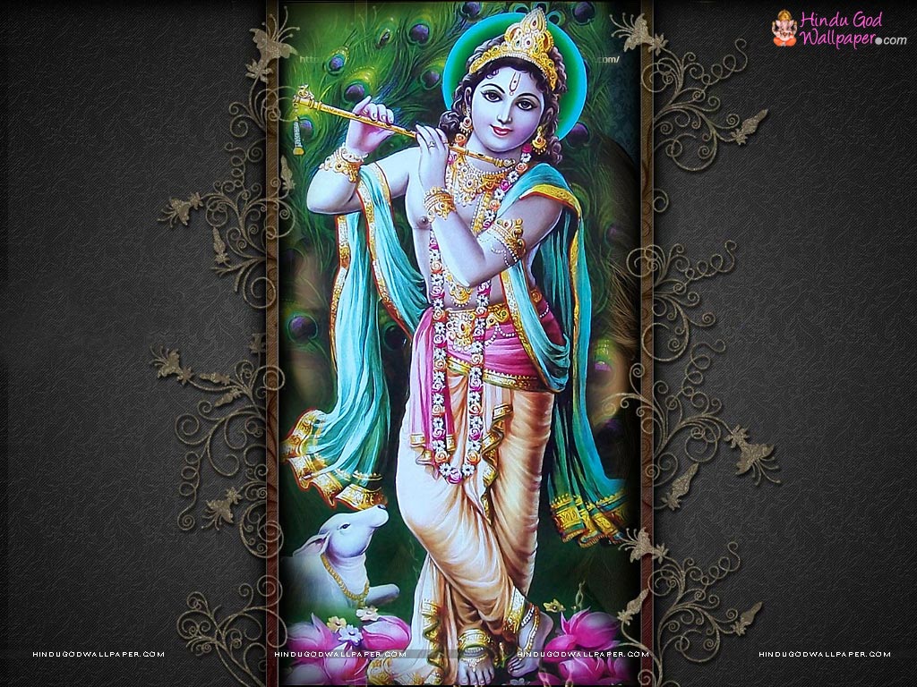 HD wallpaper Lord Sri Kirshna Hindu god poster Lord Krishna flute art  and craft  Wallpaper Flare