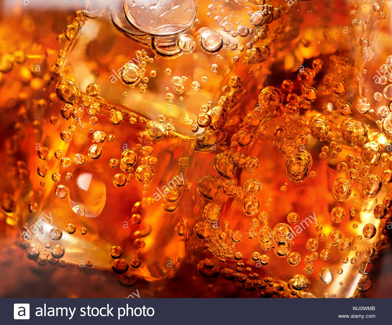 Free download Background of cola with ice and bubbles Stock Photo
