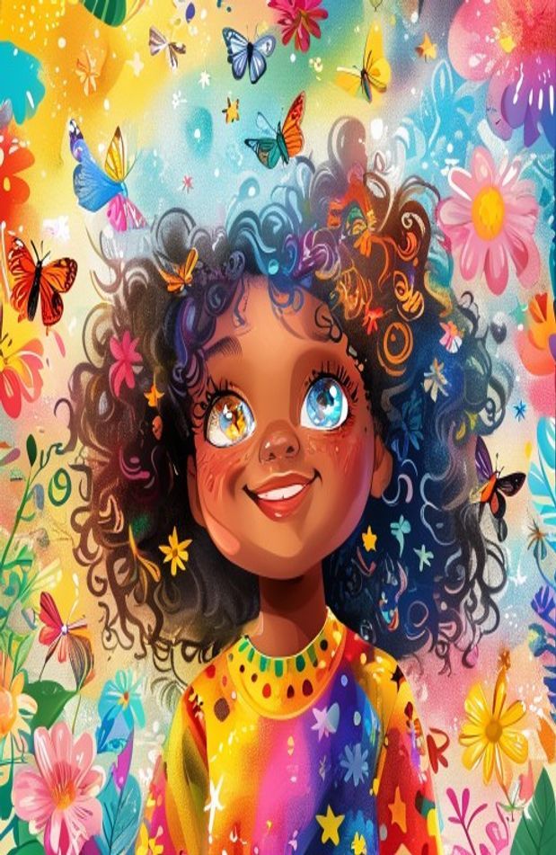 Curly Girl Cartoon Wallpaper