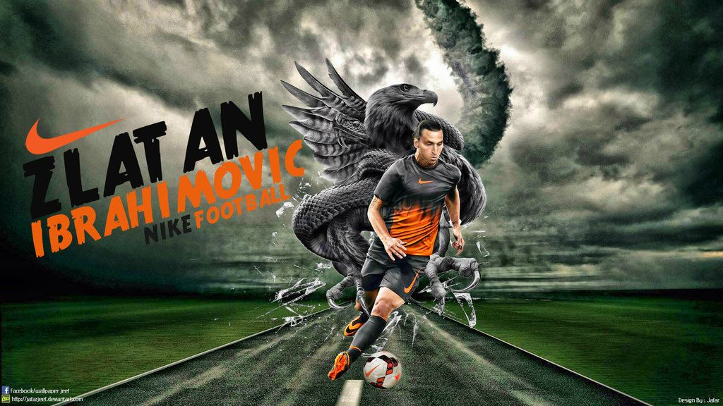 Zlatan Ibrahimovic Nike Wallpaper by jafarjeef on