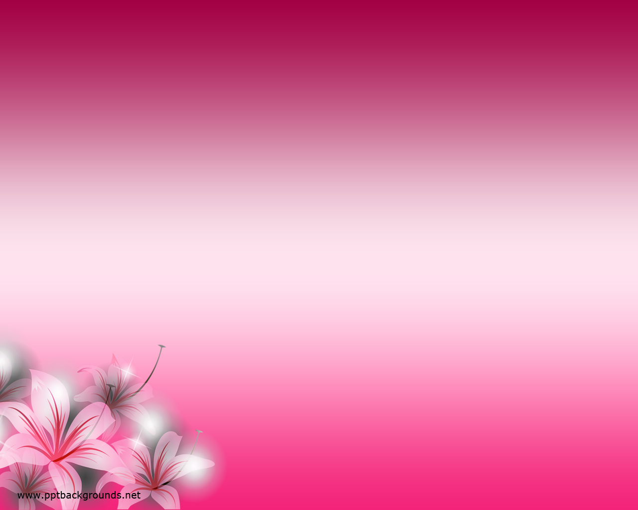 Pink Flowers Background For Powerpoint Flower Ppt Templates