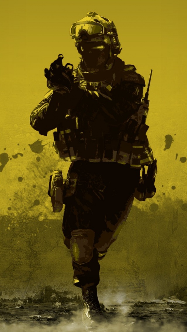 Desert Bat Soldier iPhone Wallpaper