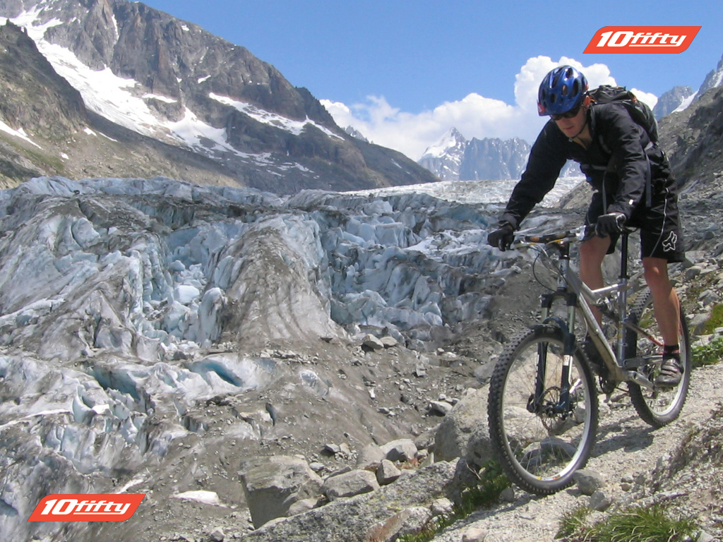 Mountain Biking In Chamonix By A Glacier With 10fifty Bike