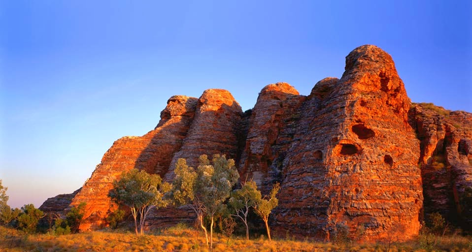 Rock Formation At Dusk Purnululu National Park Western Australia