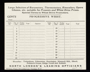Vintage Progressive Whist Scorecard B221bknd1iq2wn3k Wallpaper