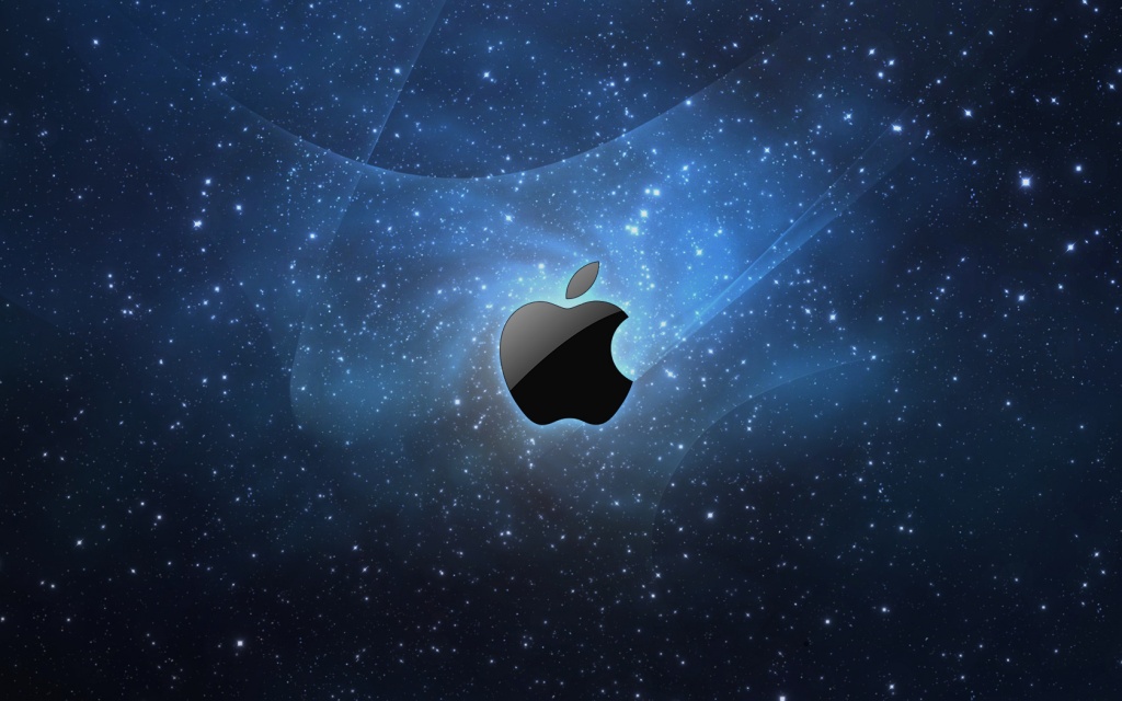 Apple In Space Wallpaper