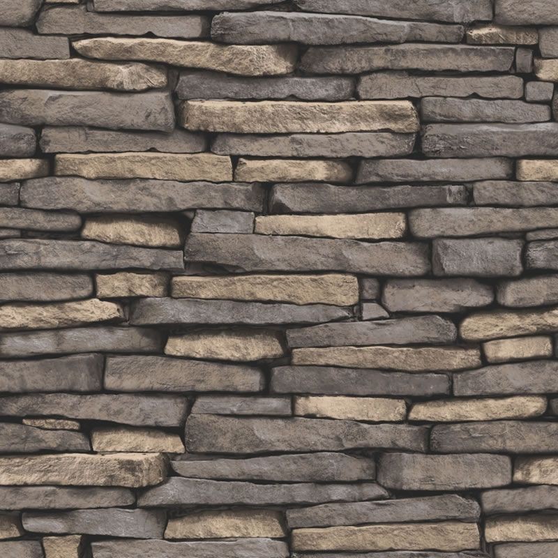  Natural Stone Grey   FD31293   Slate   Brick   Fine Decor Wallpaper 800x800