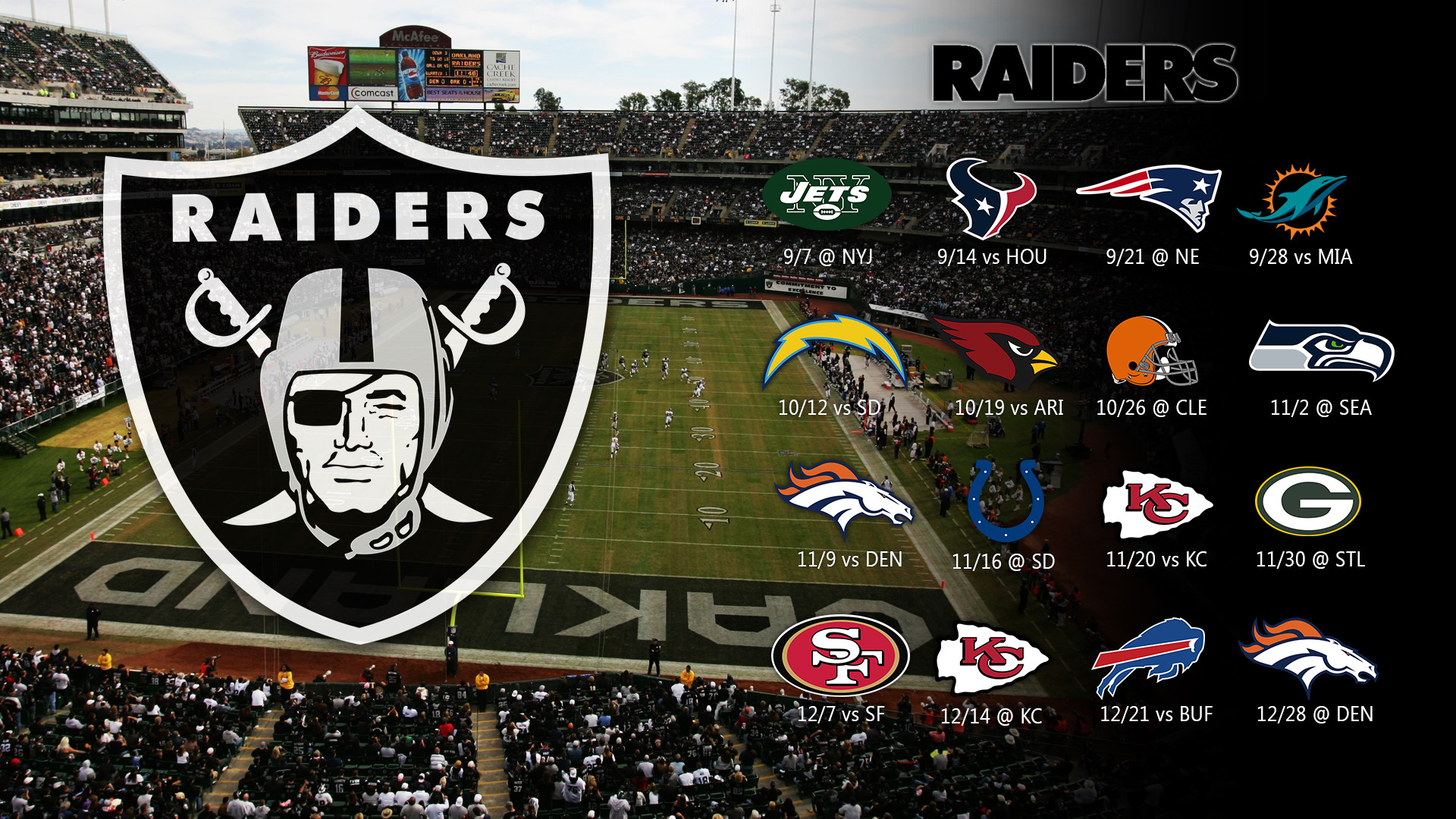 Free download Raiders Schedule 2014 Oakland raiders [1920x1080] for