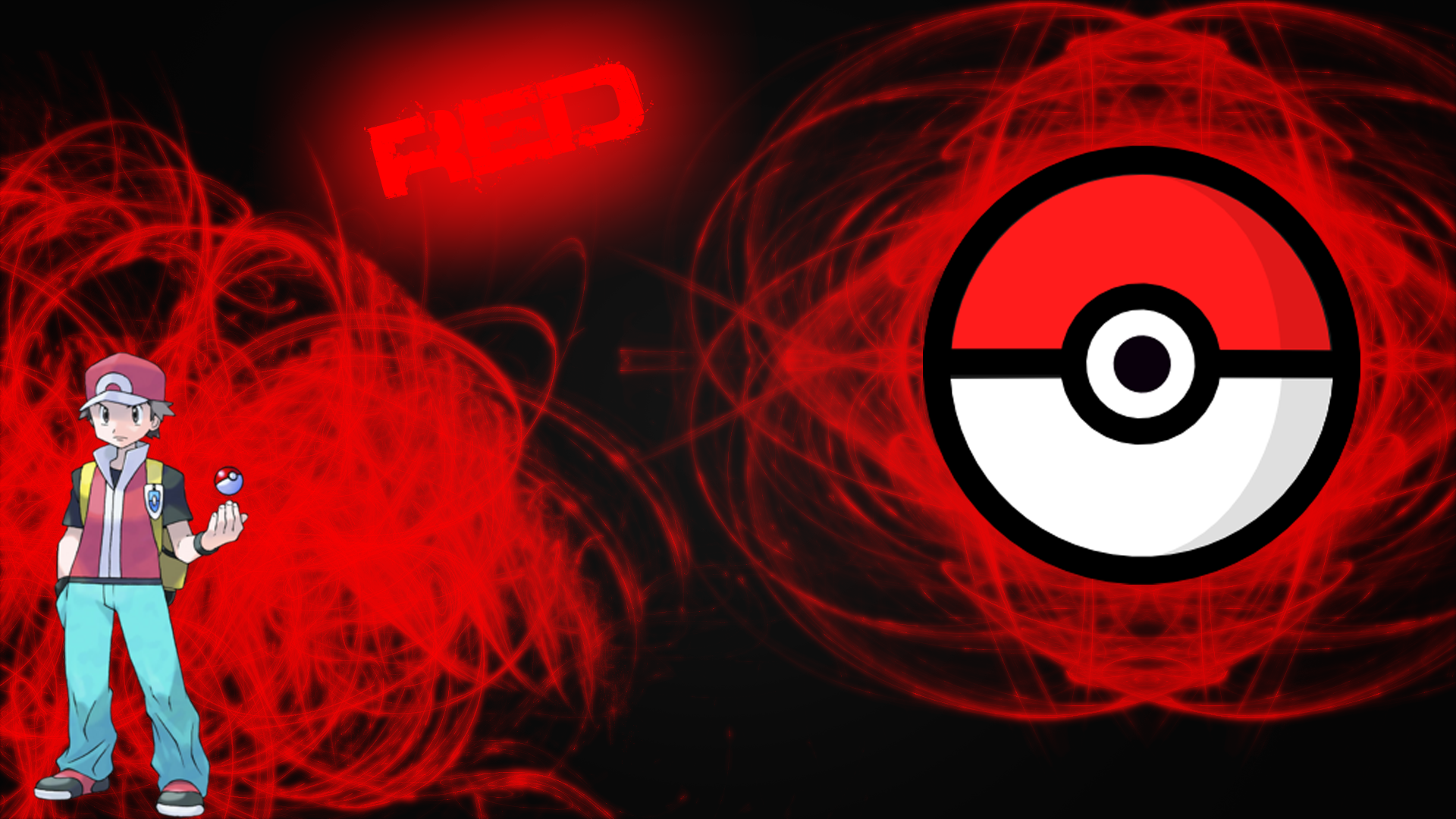 Pokemon Trainer Blue Wallpaper Red By
