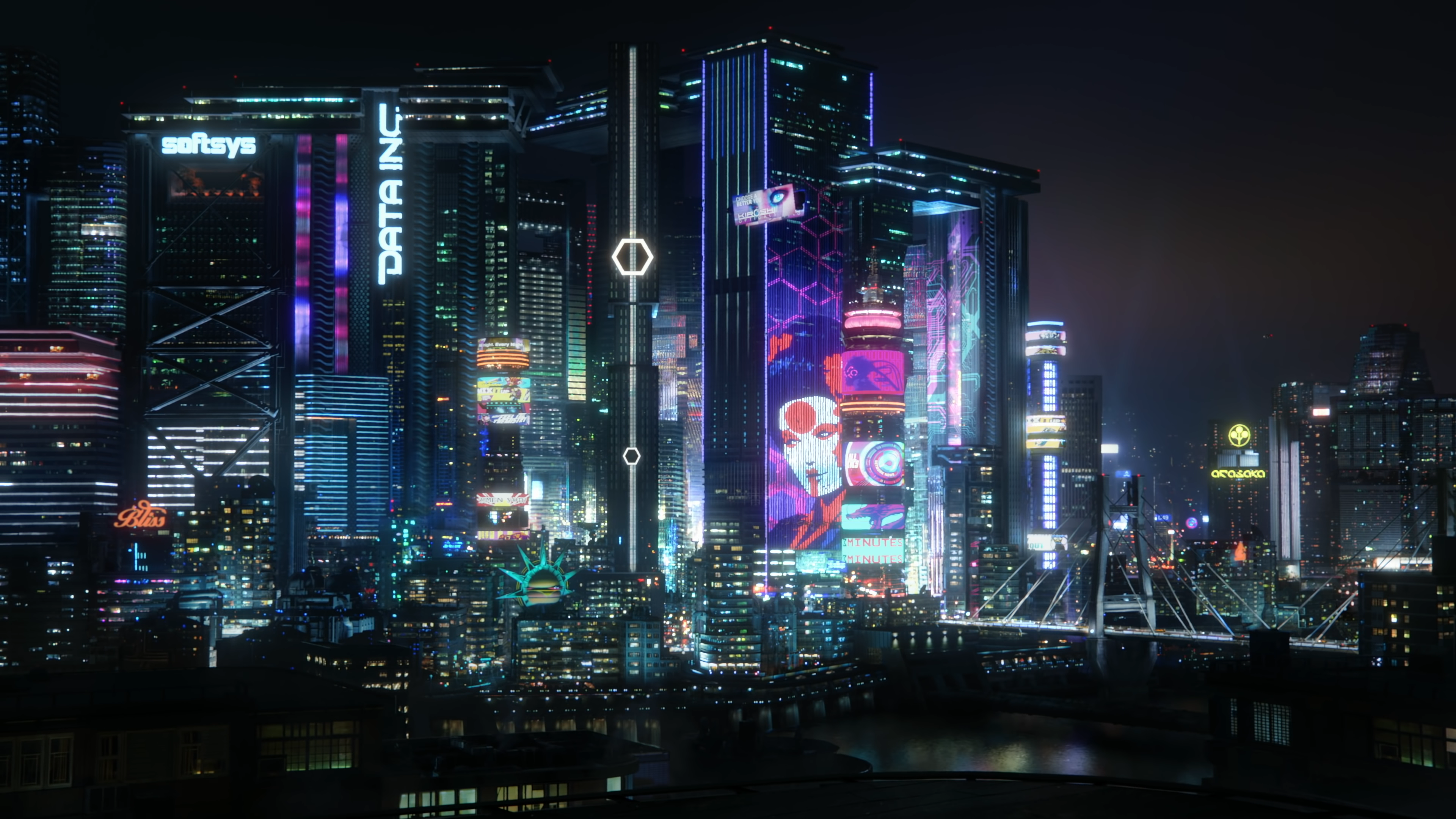 Scavenger Cityscape Cyberpunk, Cyberpunk Dual Monitor HD wallpaper