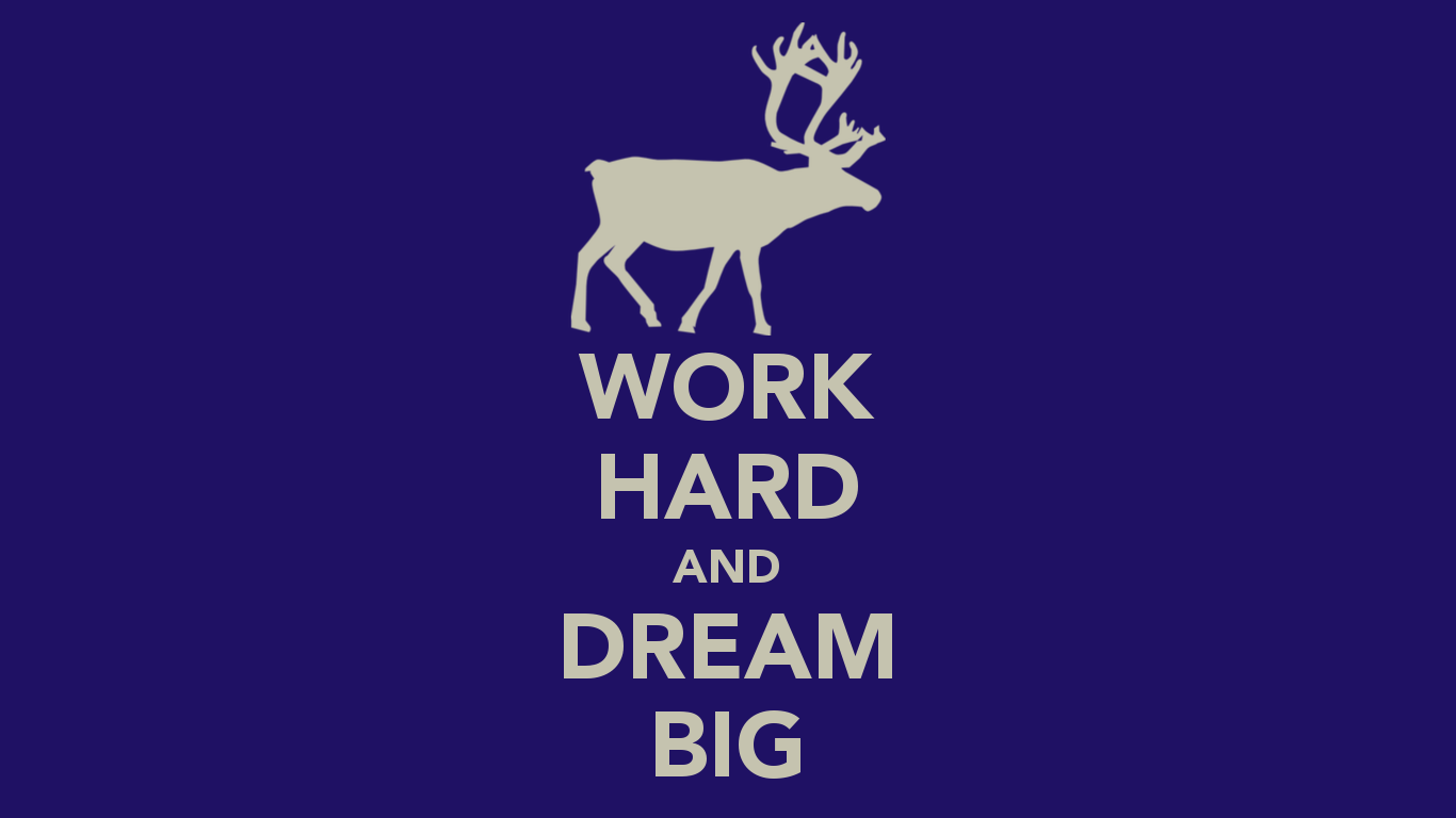 Work Hard And Dream Big Wallpaper Quote 1366x768