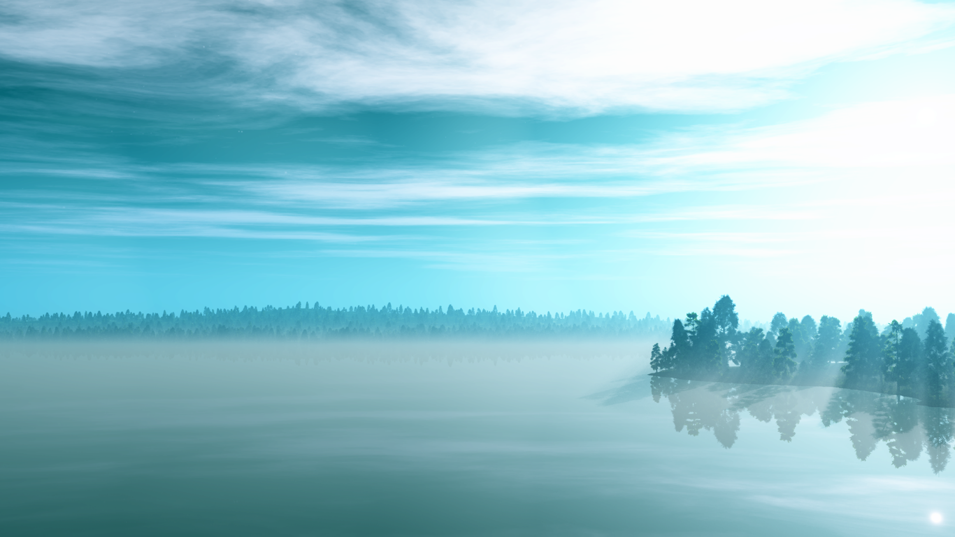 Misty Lake Wallpaper By Vuenick
