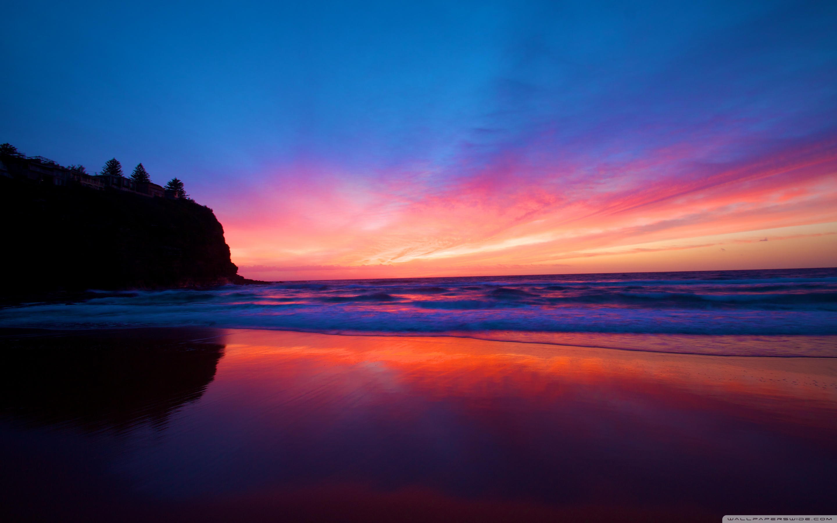 Beautiful Smooth Beach Sunset 4k HD Desktop Wallpaper For
