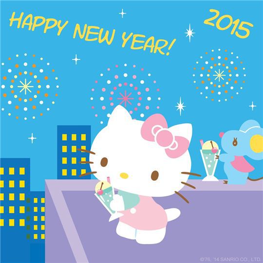 Hello Kitty Sanrio Characters Happy New Year Jpg
