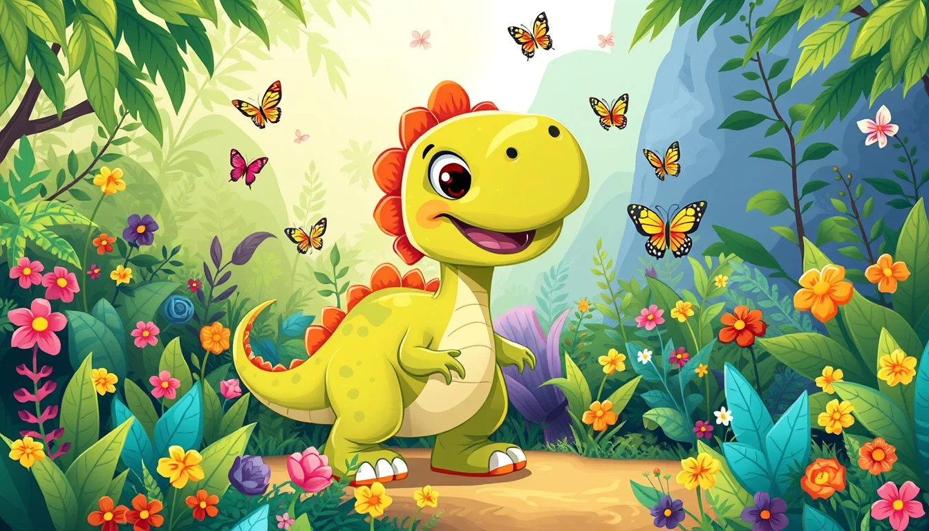 Cute Dinosaur Background