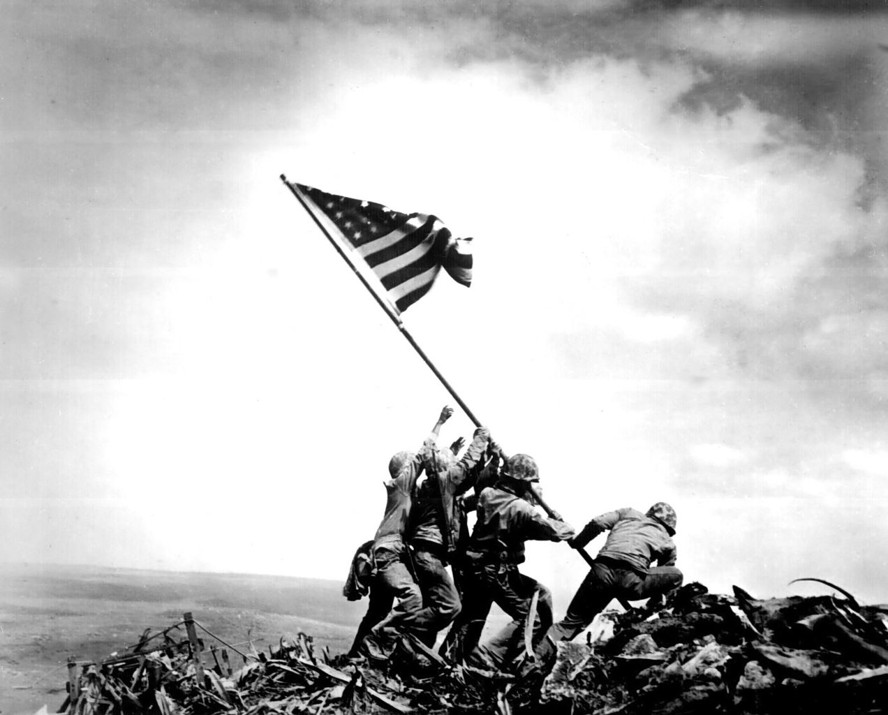 File Ww2 Iwo Jima Flag Raising Jpg