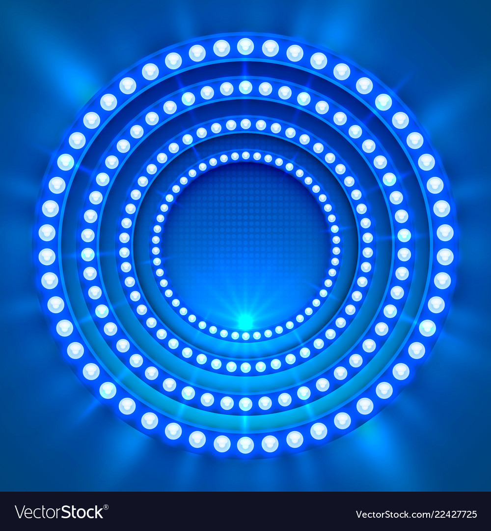 Show Light Podium Blue Background Royalty Vector Image