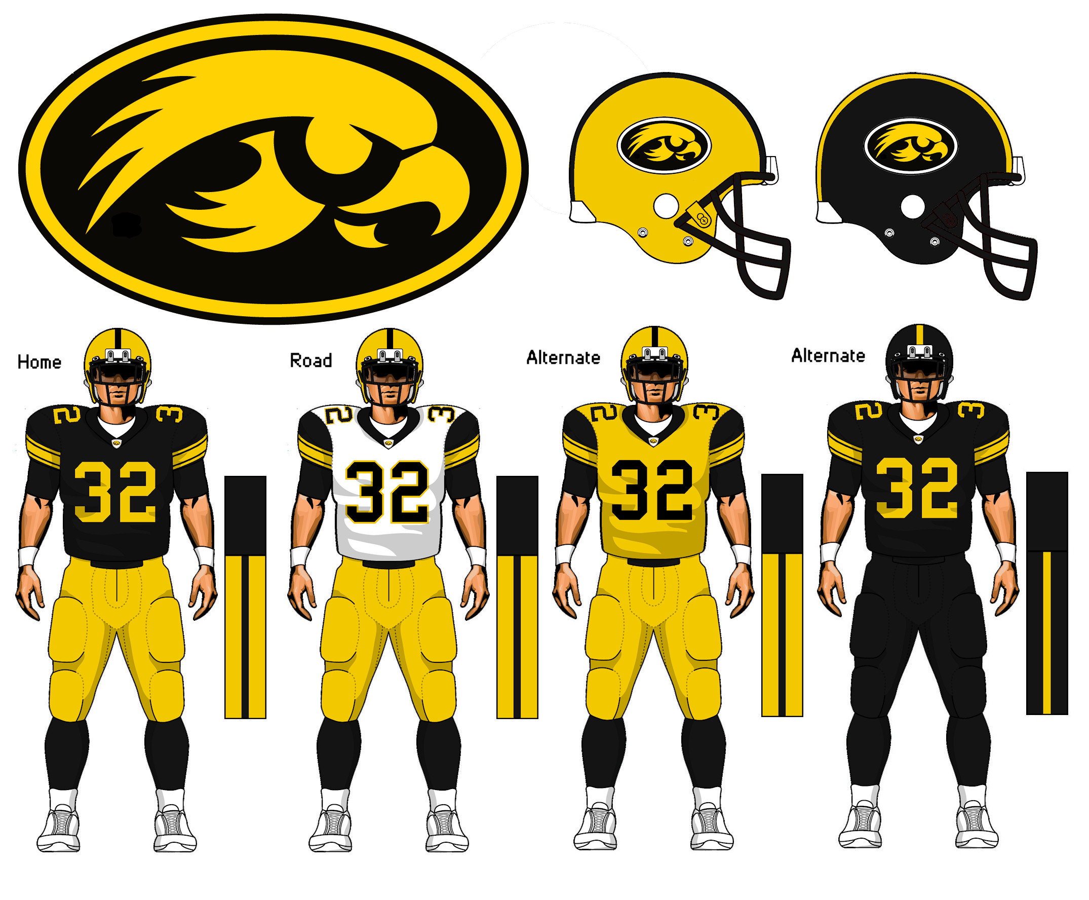 Iowa Hawkeyes Football Wallpaper Uniform Concept